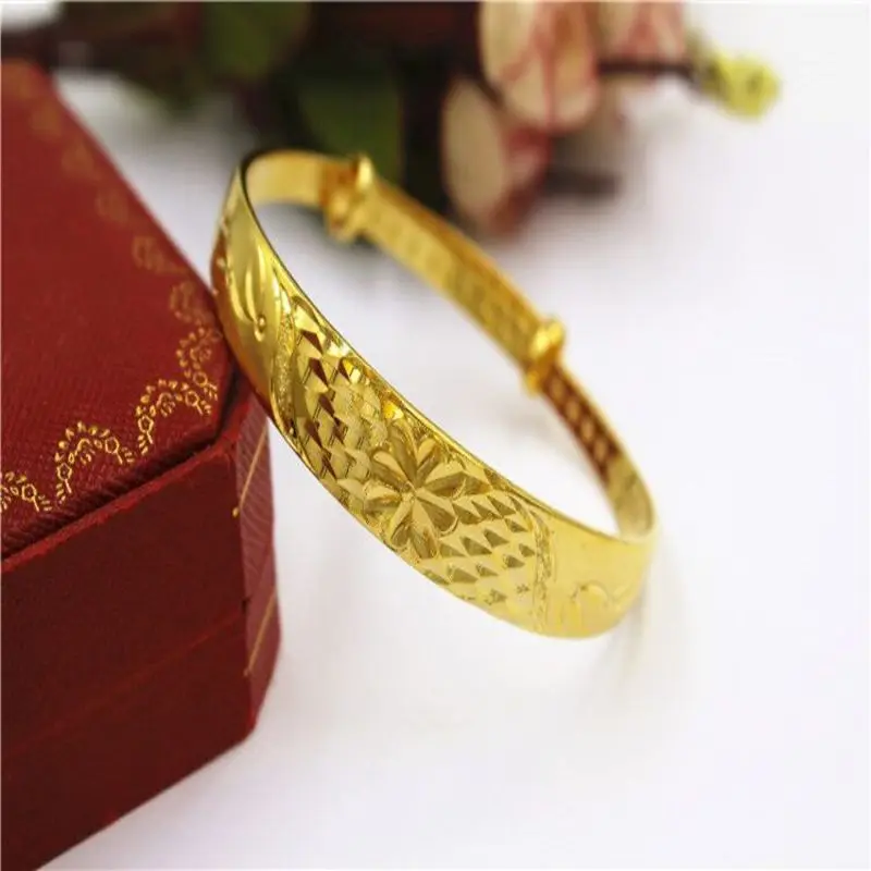 Vietnam Sand Gold Bracelet Simple Atmosphere European Currency Gold Jewelry Gift Fashion Imitation Gold Bracelet Jewelry