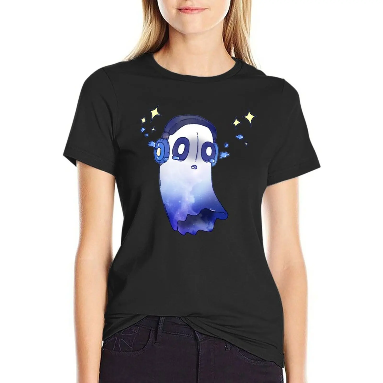 Napstablook Galaxy Undertale design T-Shirt summer top animal print shirt for girls sports fans cute t-shirts for Women