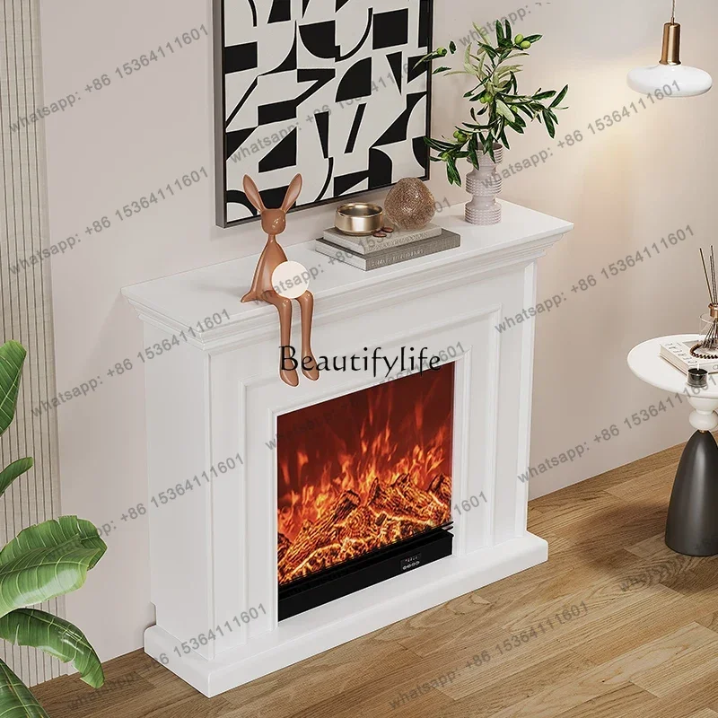 JJ4 American fireplace decorative cabinet French mantel simulation fire home