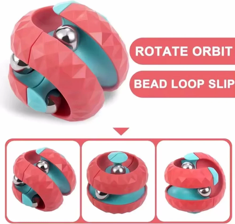 Track ball decompression toy creative toy for children with autism track ball cube anti pressure sensory toy infinite flip