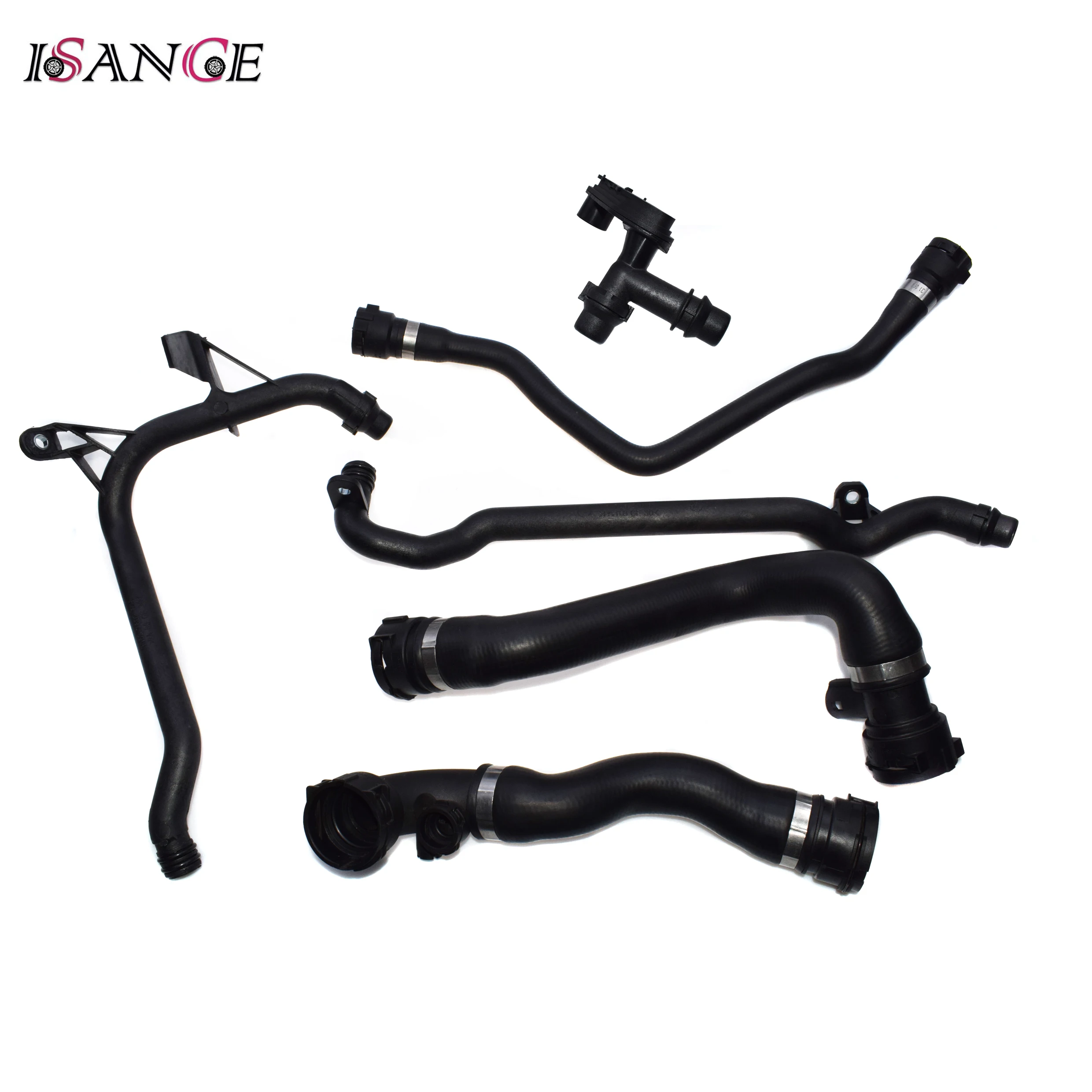 Upper Lower Radiator Thermostat Expansion Tank Water Hose Pipe Kit For BMW E46 11531436408 17127510952 11531436410 11537502525