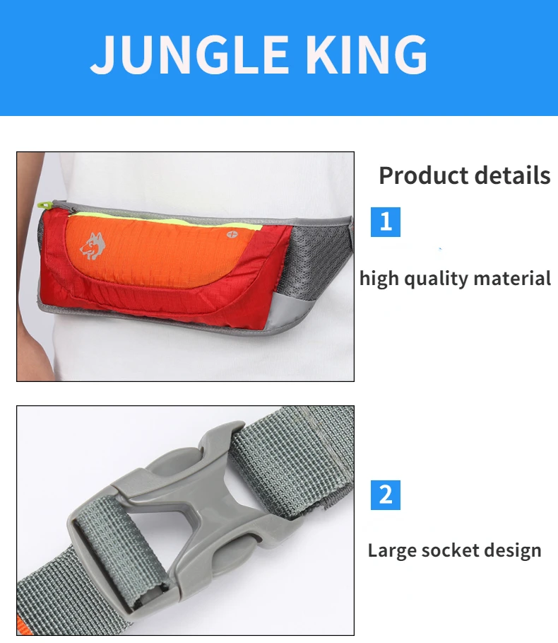 JUNGLE KING New CY2674 Marathon Jogging Cycling Running Hydration Belt Waist Bag Pouch Fanny Pack Phone Holder for Water Bottles