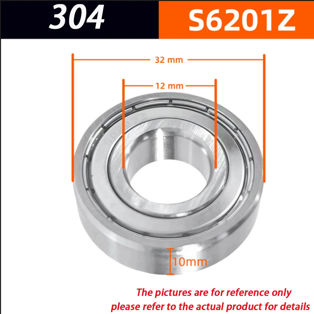 1-5Pcs 304 Stainless Stee Ball Bearings  S6200Z 6201 6202 6203 6204 6205 6206 6207 6208Z 10x30x9mm  Deep Groove Ball Bearings