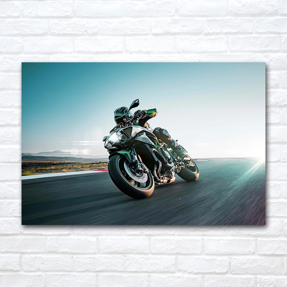 Kawasaki Z H2 Superbike Canvas Painting Wall Art Pictures for Living Room Home Decor Motorcycles Poster