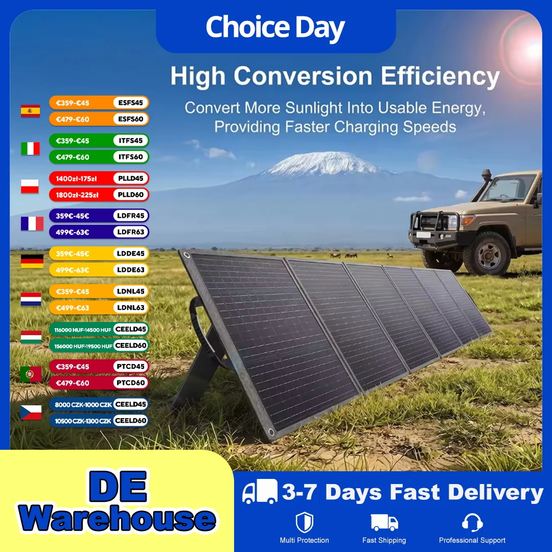 SOLARPLAY 400W 6-Panel Faltbare Solaranlage Monokristalline Solardecke Inselnetz Generator für Boot Haus Angeln Laptop Notfall Stromversorgung