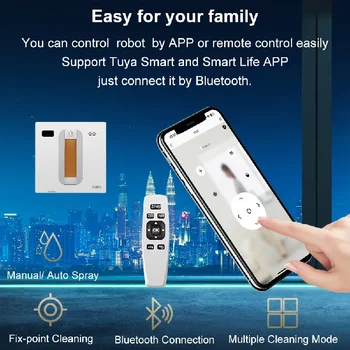 Alternative view of Window Vacuum Robot Cleaner ABIR WD8, Dual Ultrasonic Spray, AI intelligent Wipping, Updated Laser,Smart Home Glass Wall Washing