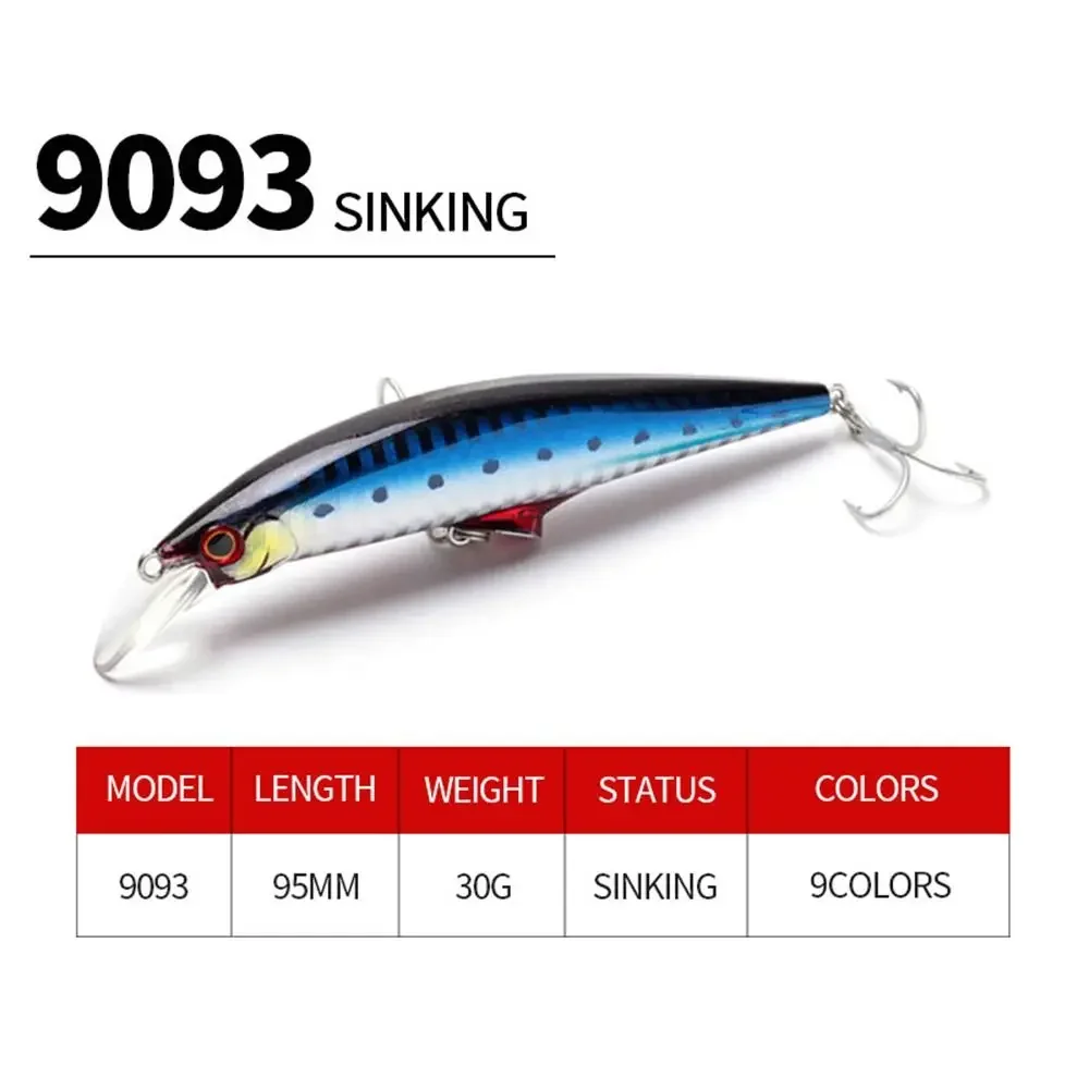 Whopper Pencil Wobbler minnow con anzuelo triple VMC 9093 – Hundimiento - imagen 4