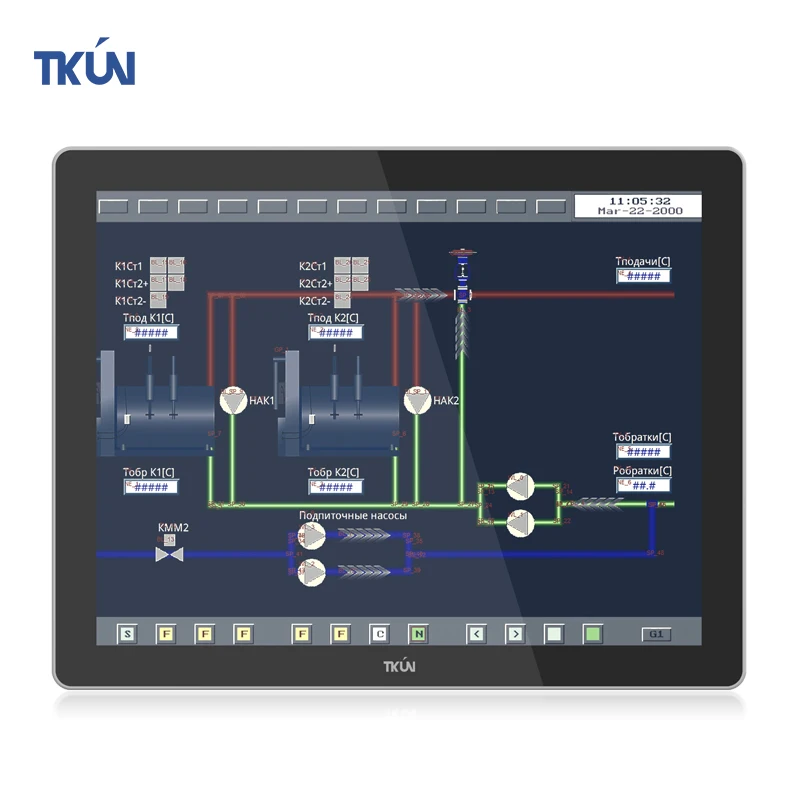 15 Inch CPU J6412/i3/i5/i7 Embedded High Brightness 1000nit All-in-one PC Industrial Capacitive Touch Computer