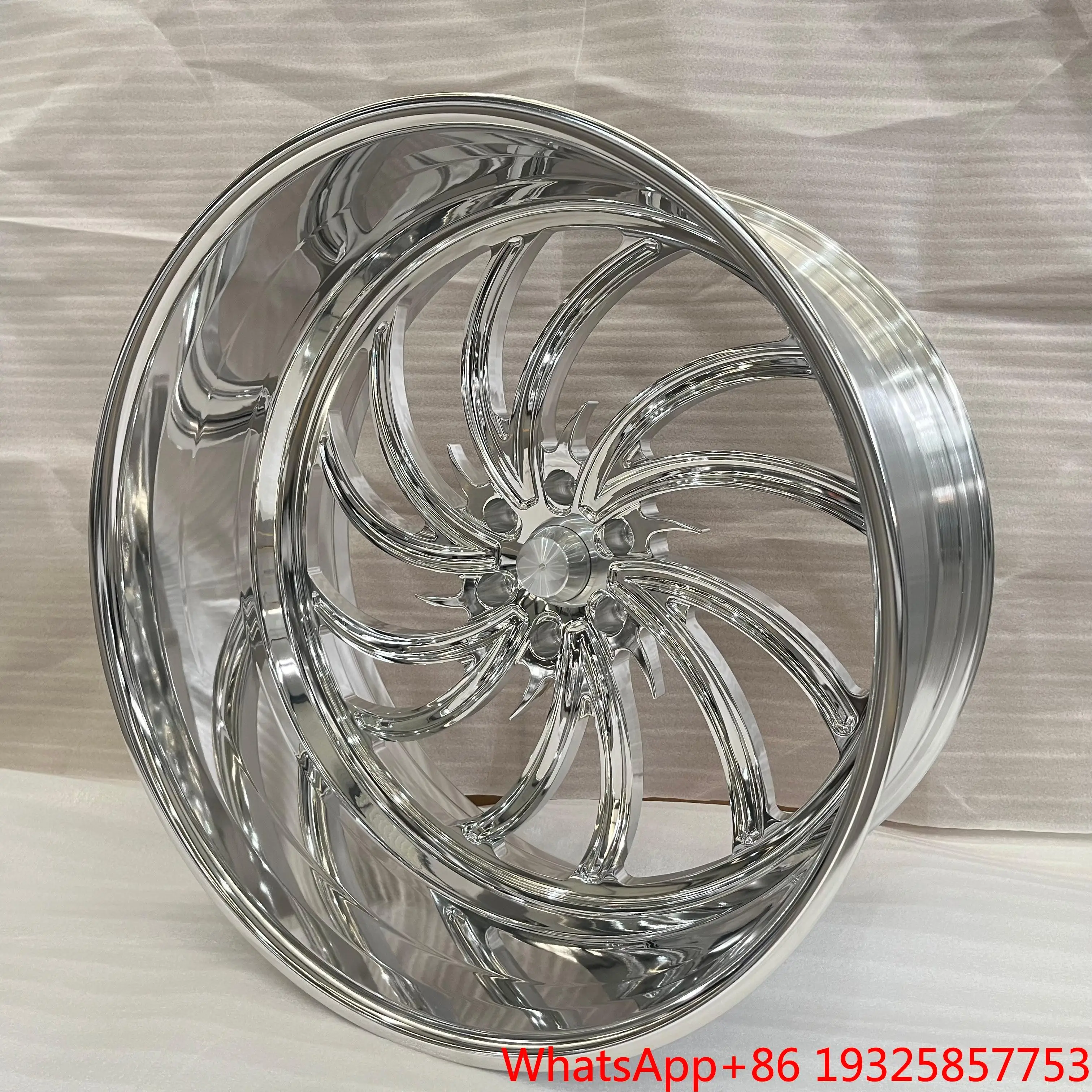 Custom Deep Dish Chrome Forged Wheel 20 22 24 26 28 30 Inch Alloy Rim Polished Finish Wide Lip Pickup Rims Personalized logo