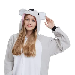 Animal Kigurumi Koala Pajamas Cosplay Costumes Unisex Adults Fleece Onesies Pyjamas Halloween Christmas Family Party Homewear