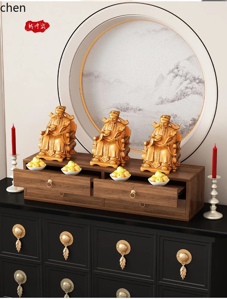 Cz  niche altar for home  table god of wealth  r two-layer economical incense table statue elevated stand