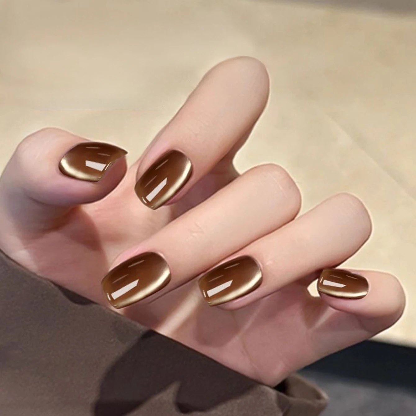 12ML 1 pièces ongles bruns 2025 nouveau Style d'automne et d'hiver blanchissant Maillard aimant oeil de chat Gel vernis à ongles fournitures pour ongles