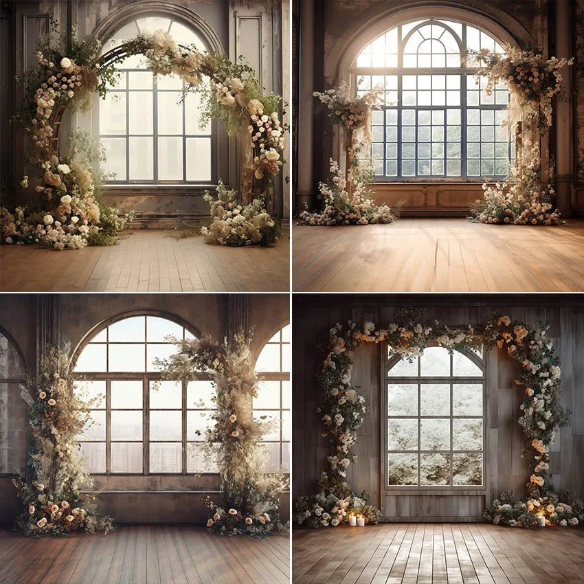 

Mehofond Photography Background Rustic Arch Floral Interior Adult Birthday Wedding Maternity Portrait Decor Backdrop Photo Studi