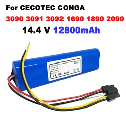 Cecotec-ロボット掃除機の交換用バッテリーパック、14.4ボルト、12800 mah、3090、3091、3092、1690、1890、2090、2090、、交換用アクセサリー