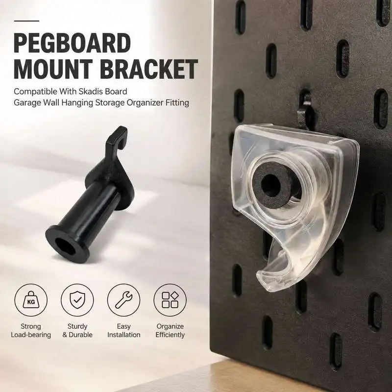 Pegboard Mount Bracket Compatible With Skadis Board Garage Wall Hanging Storage Organizer Fitting