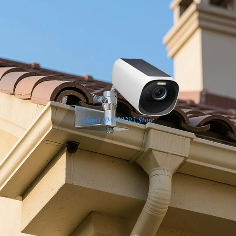 Universal Solar Panel Camera Mount Corrosion Resistant Stainless Steel Adjustable Rotation Bracket For Outdoor Monitoring 