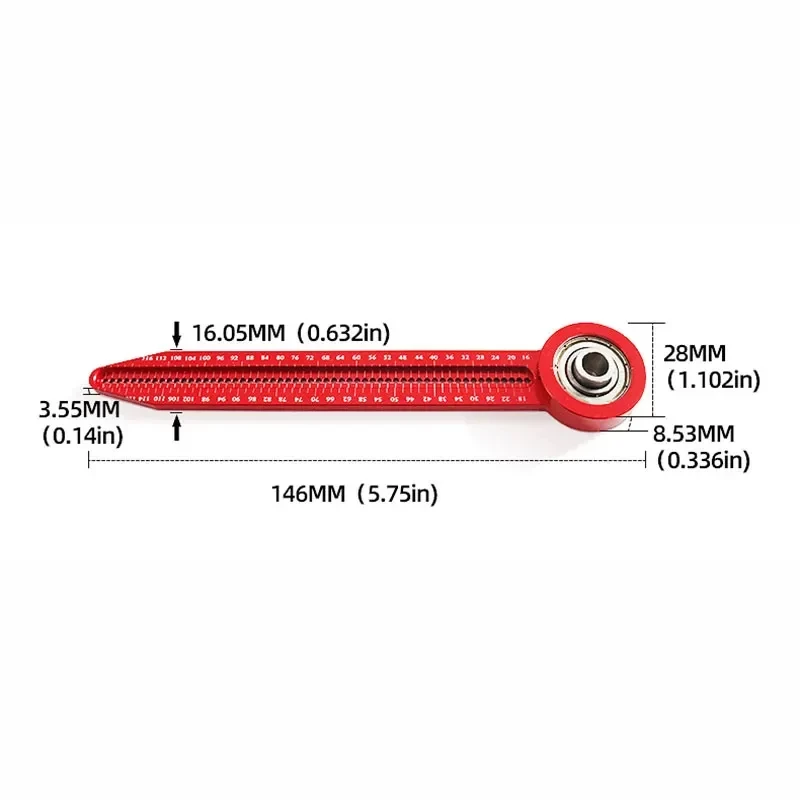 Woodworking Scribe Gauge Carpentry Circular Drawing Compass Carpentry Hole Ruler Precision Scribe Gauge Marking Measurement Tool