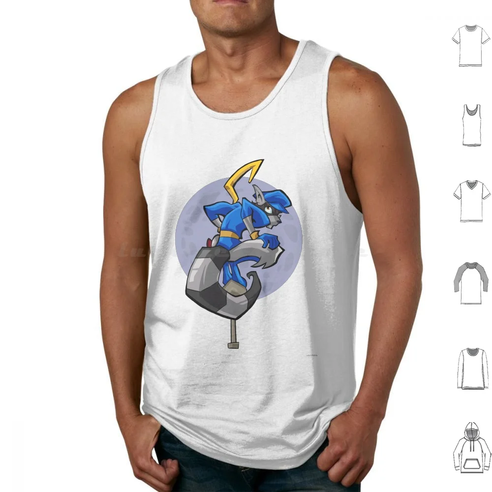 Sly Cooper 2 Camisetas sin mangas con estampado de algodón Sly Cooper Sly Cooper Ps2 Juegos Band Of Thieves
