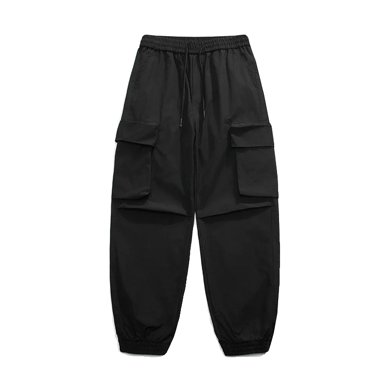 HTTAOSUP ريترو العصرية وظيفية Sle سراويل تقليدية الرجال فضفاضة تناسب ملابس العمل الرياضية بنطلون مع كيتس مستقيم الساق السراويل الطويلة #5