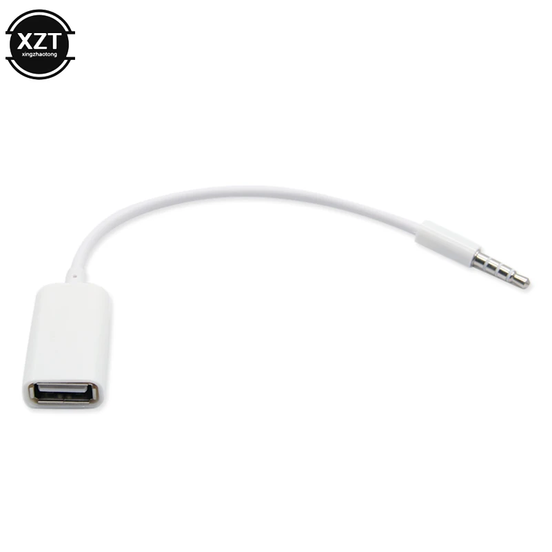 1pc 3.5mm Male AUX Audio Plug Jack To USB usb extension cable 2.0 Converter Cord Cable Car MP3 Connector