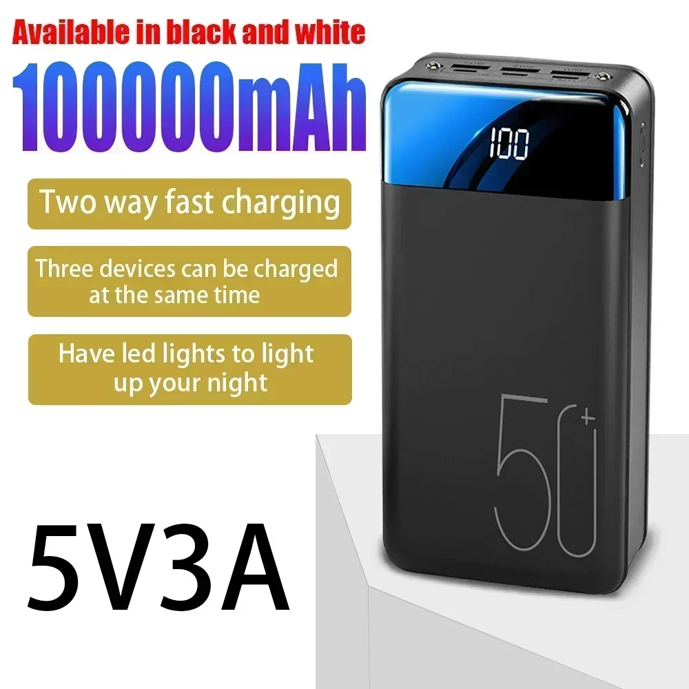 New enhanced fast charging 98000/100000 MAH power pack large capacity mobile power universal 5V speed charging