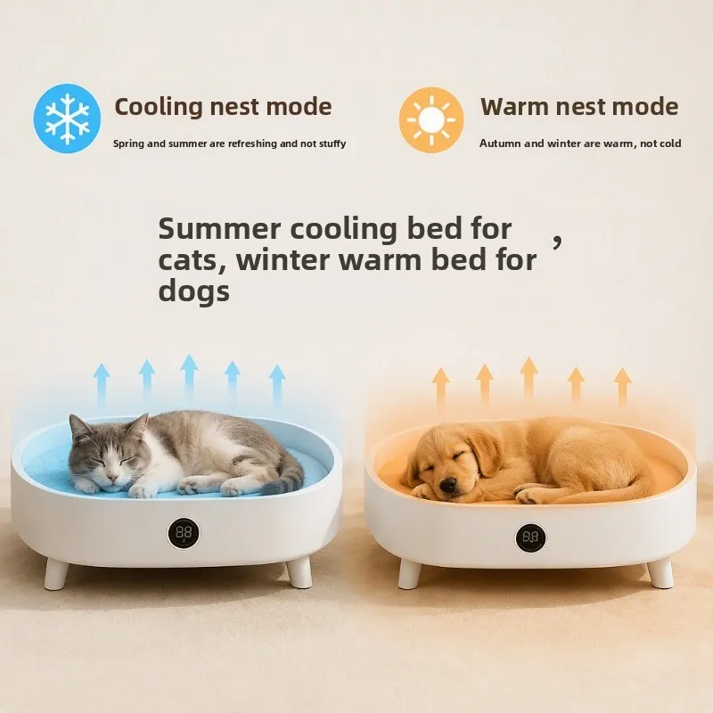 Cat Litter Kennel Intelligent Cooling Constant Temperature Heating Pet Cat Litter Winter Warm Cat Bed Kennel Pet Summer Air