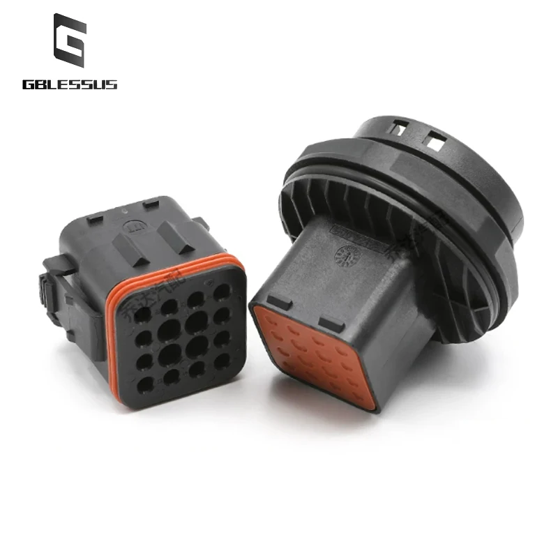 132124-001 16-hole Waterproof Connector Large And Small Hole Butt Plastic Shell Plug 132124-000 Male And Female Set