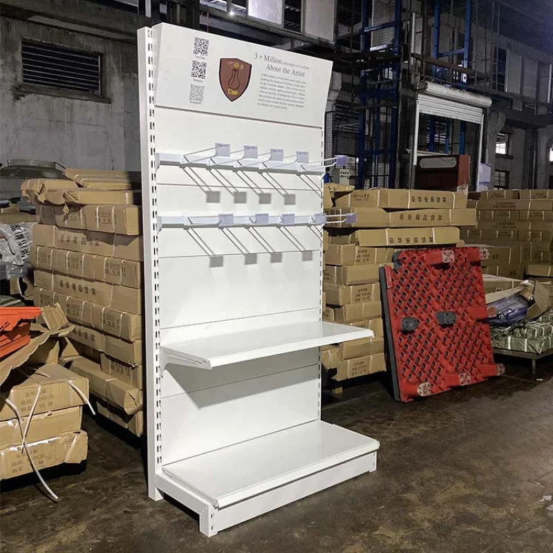 custom.Factory Custom Size Color White Single Side Hole Back Board Display Shelf Exhibition