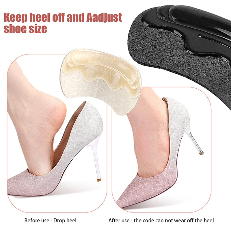 1Pair Shoe Pads For High Heels Anti-Wear Foot Pads Heel Protectors Anti-Slip Adjust Size Shoes Accessories Womens Shoes Insoles