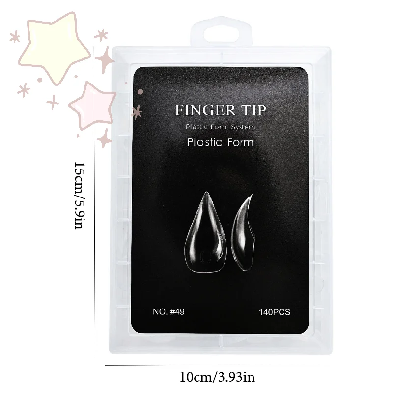 [TW] 3D Eagle Claw Gebogen Nep Herbruikbare Nagels Volledige Dekking Druk Op Nagel Formulieren Mallen Kristal Nagel Verlenging tip Nagel