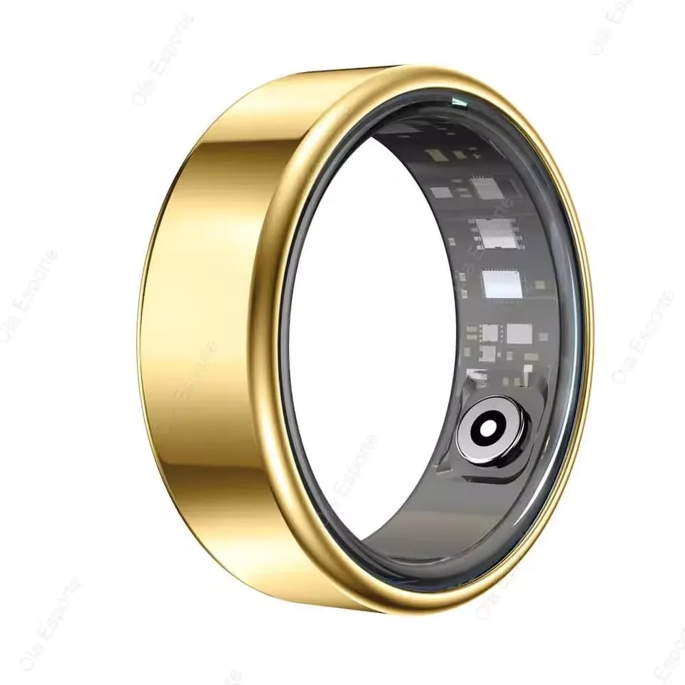 R09 Smart Ring Heren Dames met oplaadetui, hartslag Bloedzuurstof, huidtemperatuurmonitor, 5ATM waterdicht voor Android iOS