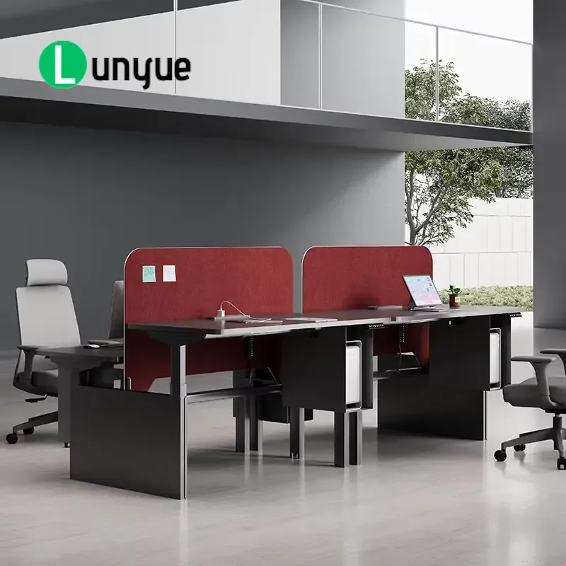 Intelligent Ergonomic Electric Height-adjustable Office Desk Dual-motor Standing Desk with Light