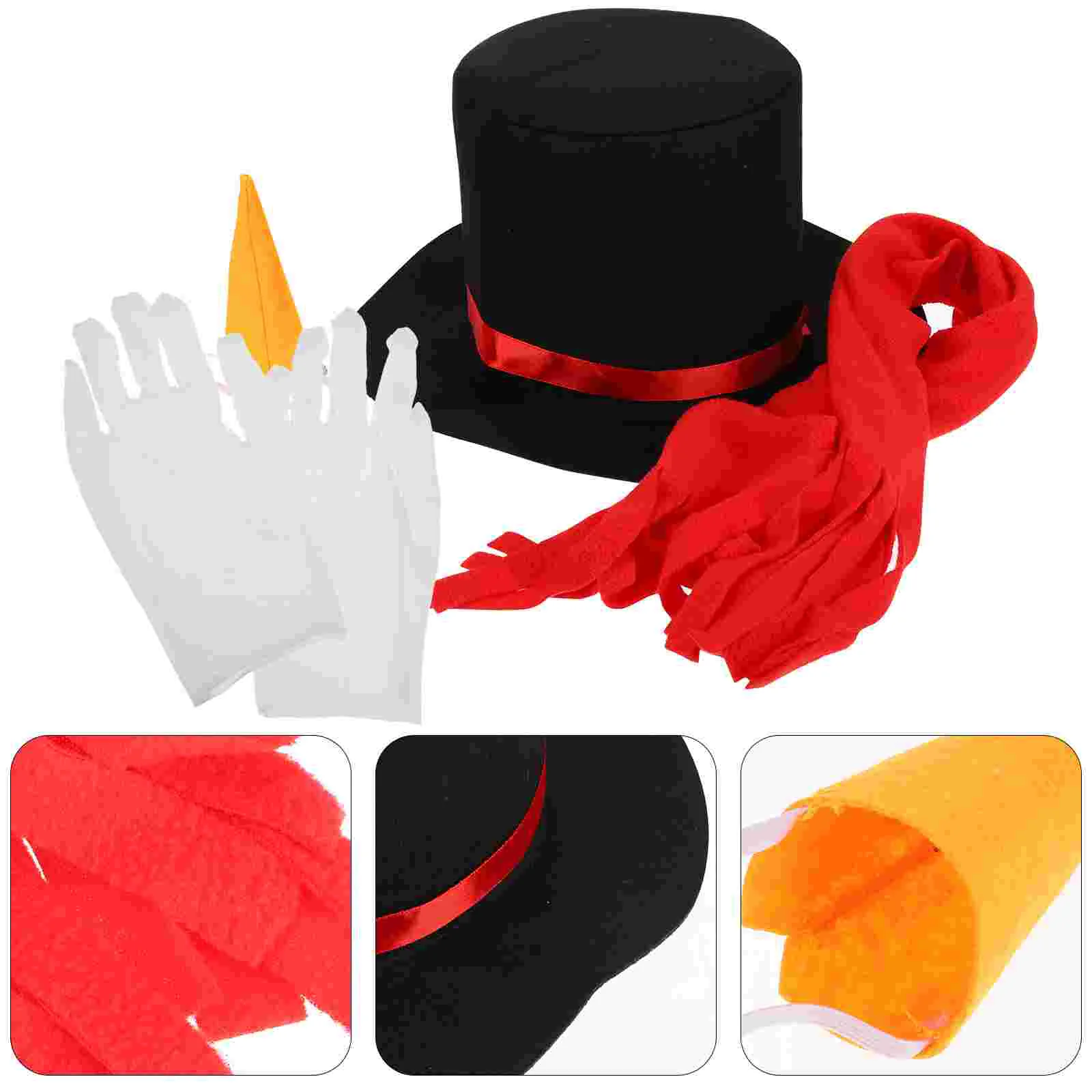 Snowman ชุด DIY ชุดตกแต่งสําหรับเครื่องประดับหัตถกรรม Xmas จมูกทําหมวกคริสต์มาสกลางแจ้ง