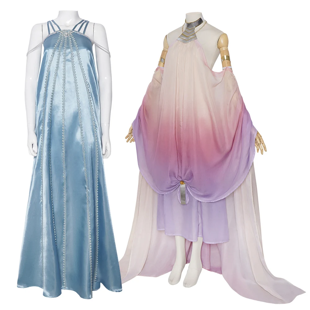 Padme Cos Amidala Cosplay-Kostüm Farbverlauf-Umhang-Kleid Cosplay-Kostüm Bühnenauftritts-Anzug