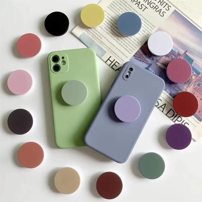 1-5pcs Finger Ring Holder Stand IPhone Samsung Support Telephone Mobilephones Grip Tok Folding Solid Color Pocket Socket Bracket