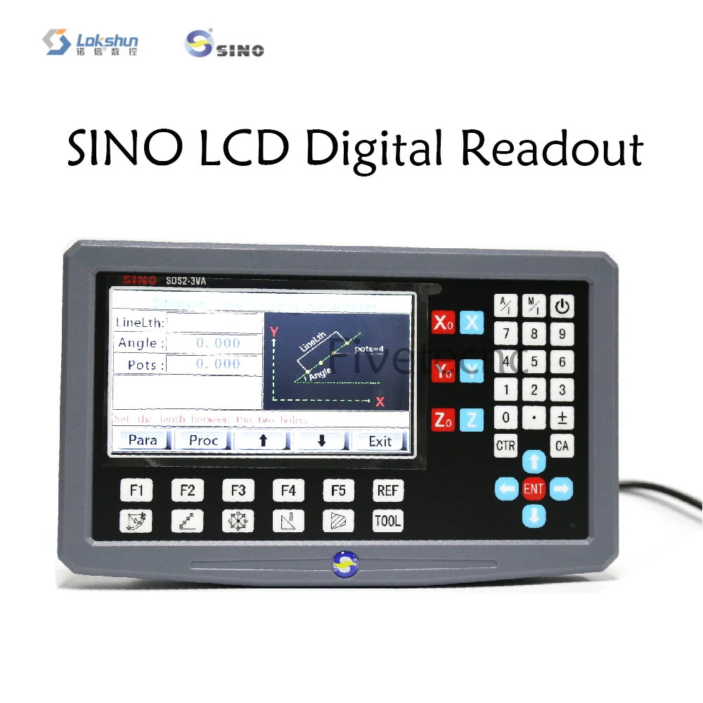 LCD SINO SDS2-3VA DRO Digital Readout 2 Axis 3 Axes Display Counter Lathe Milling