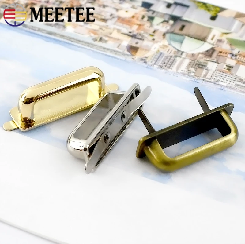 2/4/10Pcs Meetee Metal Side Clip Buckles D Ring Handbag Strap Connect Hook Arch Bridge Clasp Leather Chain Hanger Loop Accessory