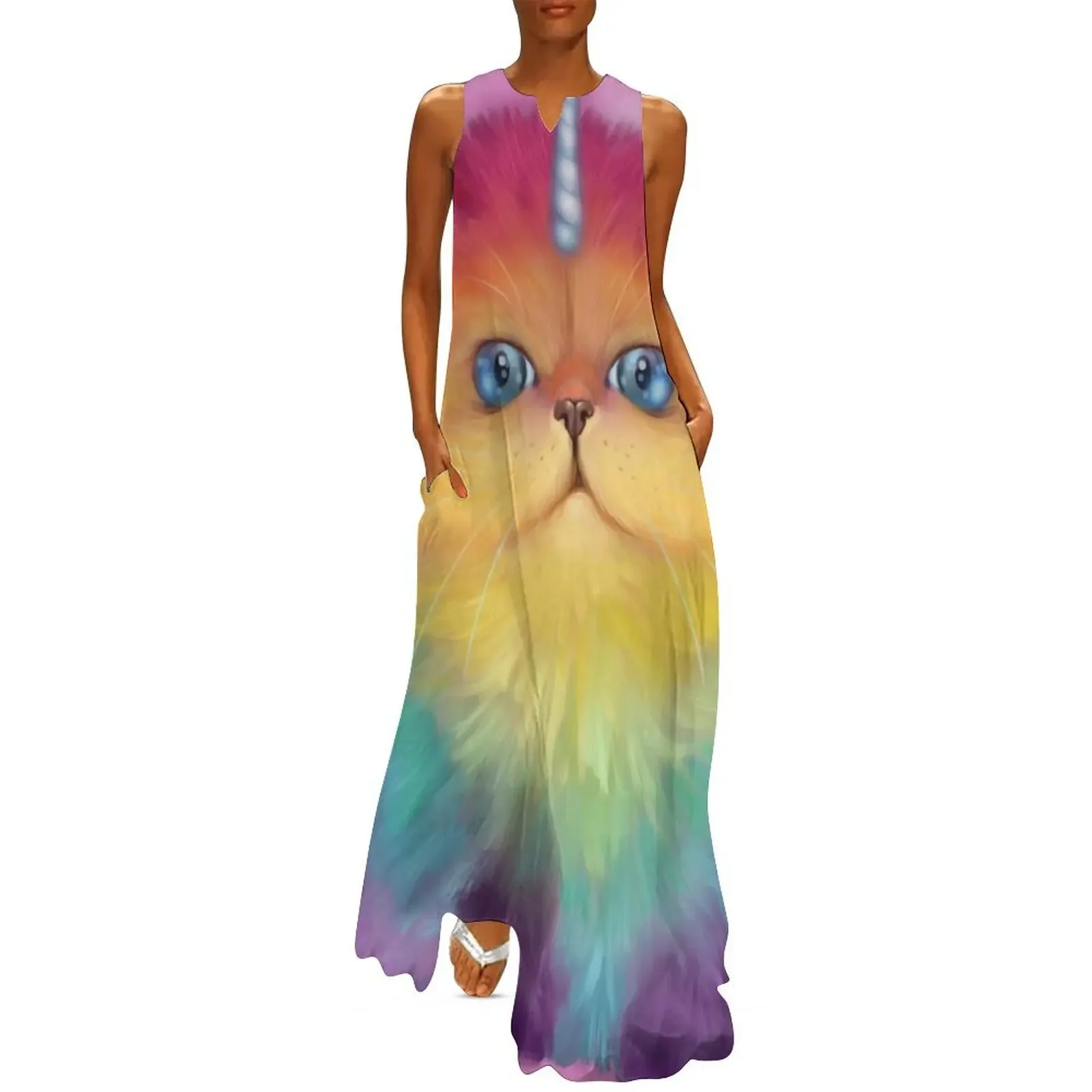 

Rainbow Mewnicorn Long Dress Dresses Summer skirt women's evening dress 2025 summer outfits for women 2025 Dress