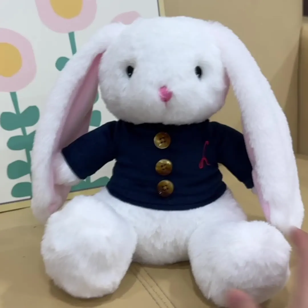 Cute Mei The Bunny Plush Toy Soft Stuffed Long Ears Bunny Doll Sleeping Companion Delicate Home Decoration Kids Gifts