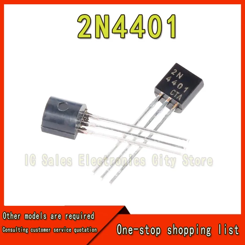 50pcs/lot 2N4401 4401 2N4403 4403 TO-92 triode Transistor In Stock