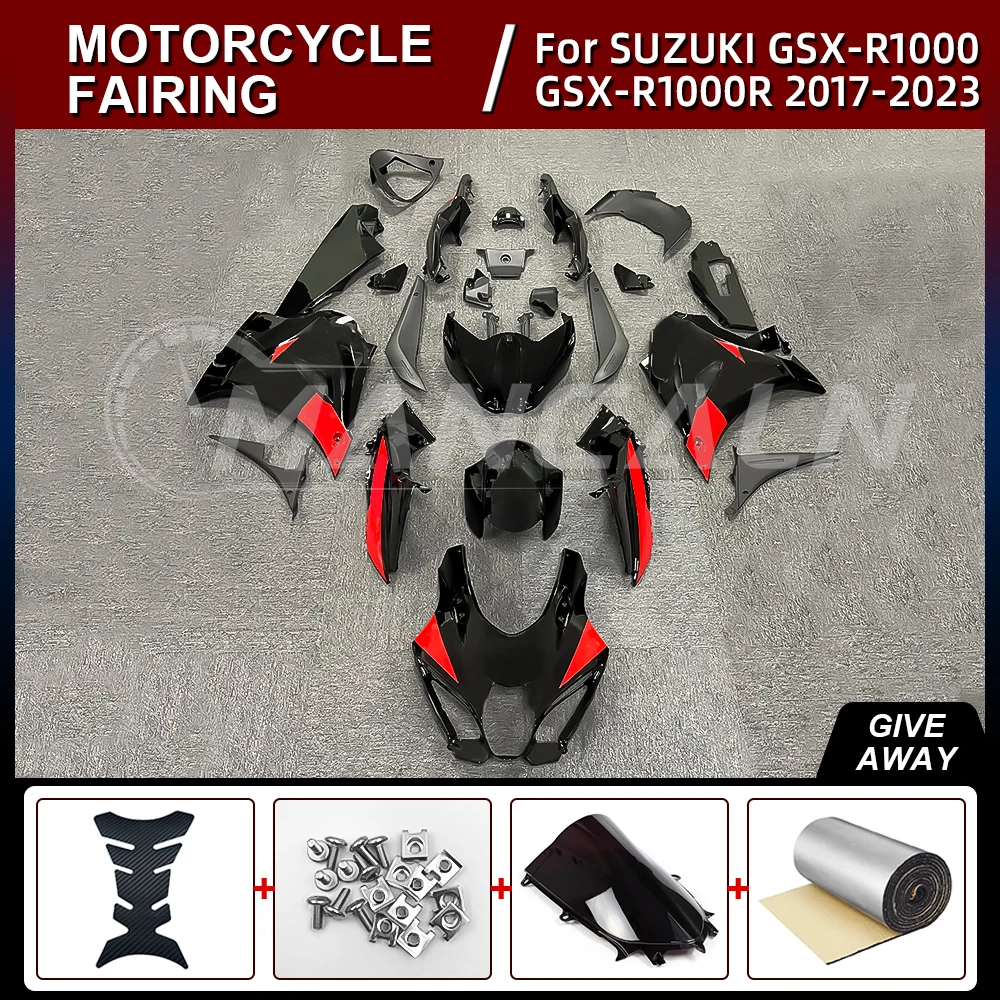 NEW Motorcycle Fairing Kit for SUZUKI GSX-R1000 GSX-R1000R 2017-2023 ABS High Quality Injection Body Kit Black Red