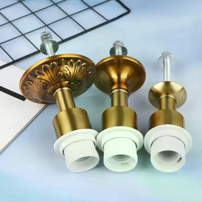 Desk Lamp Holder Fixed Base E27 Screw Lamp Mouth Metal Iron DIY Lighting Accessories DIY Desk Lamp Components Lampshade