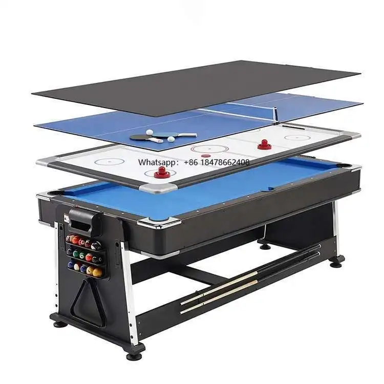 

Manufacturer Wholesale 4-in-1 Multi-functional Game Table, Billiards, Ice Hockey, Table Tennis, Conference Table