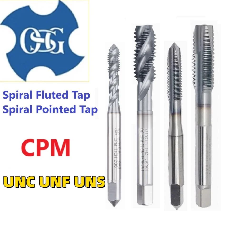 

1PCS HSSE American Fine TICN-Coating UNC UNF UNS 2-56 1/4 3/8 5/8 1/2Spiral Flute Tap Spiral Flute Pointed Tap Machine Screw Tap