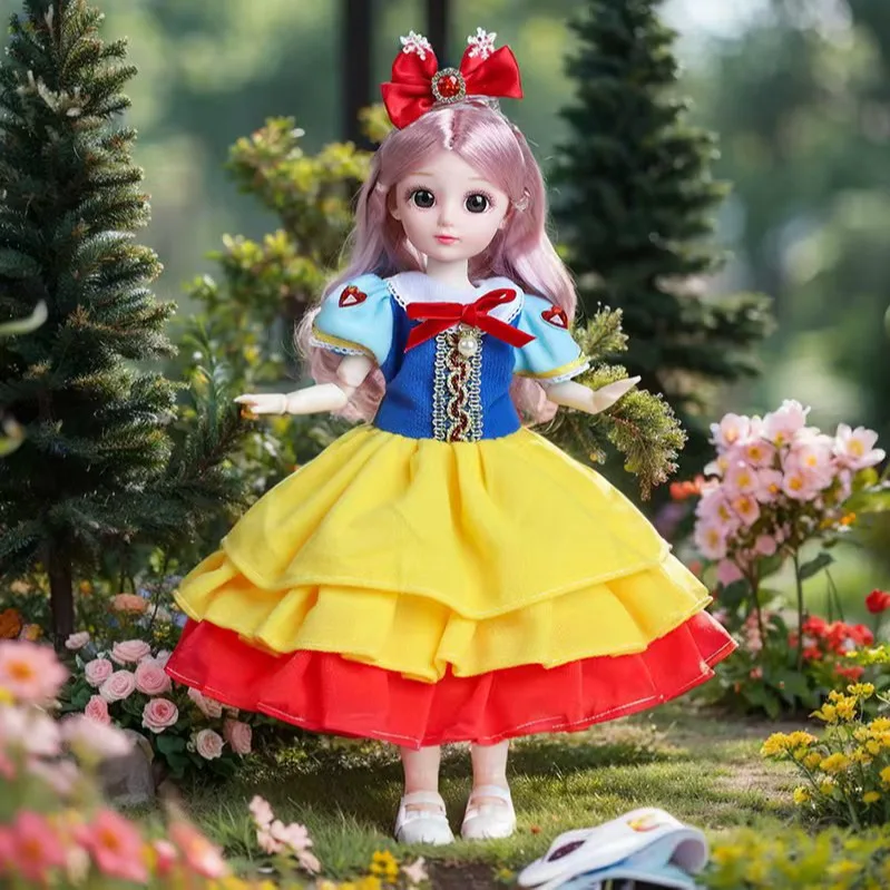 

32cm Lolita Girl Princess Doll Toy 23 Joints 1/6 BJD Doll 3D Real Eyes Beautiful Dress DIY Dress Up Kids Play House Toy Gifts