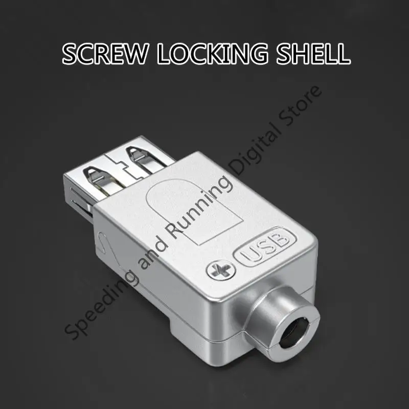 1Pcs USB 2.0 Type Male Female Turn 5Pin Terminal USB Turn Terminal Welding Plugs USB Plug Male Head Female Head Connector