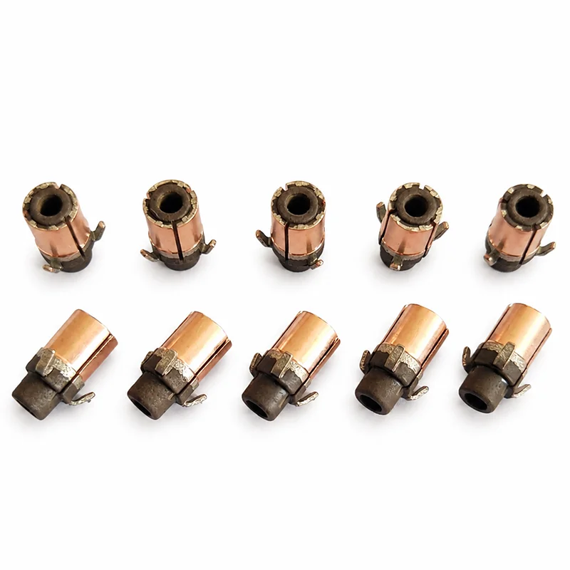 10PCS 130 Motor Rotor Tin Plated Copper Head Flameproof Terminal Commutator Mini 4WD RC Car Spare Parts Replacement Repair Kit
