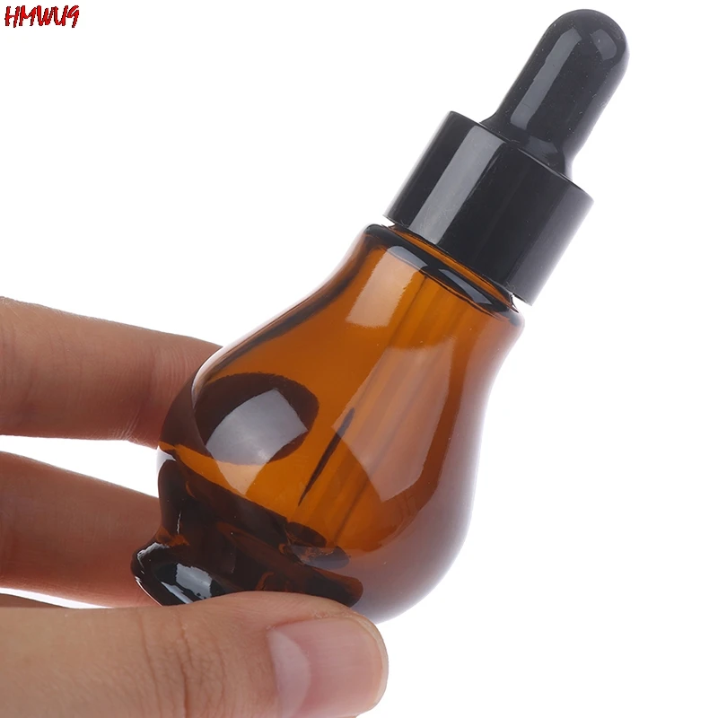 10/20/30/ml Amber Portable Glass Dropper Bottle Essential Oil Perfume Pipette Bottles Refillable Empty Container NEW