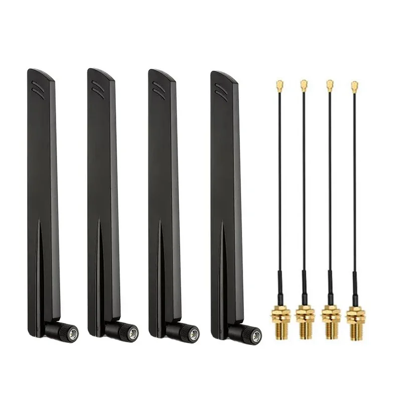 4Pcs Quectel YE0001BA 5G 4G LTE Antenna 600-6000MHz SMA Male With YM0004AA MHF4 Pigtail For RM520N-GL RM500Q RM510Q RM530N