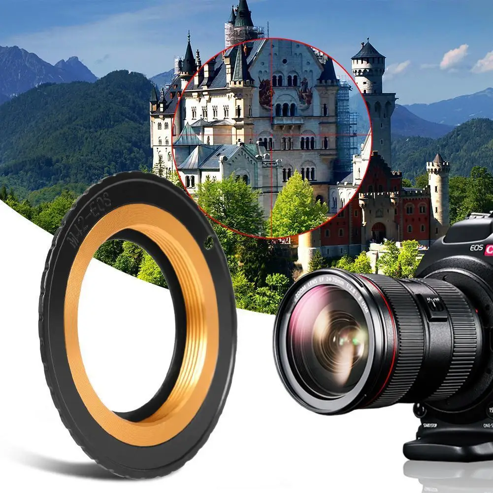 Electronic Chip 3 AF Confirm M42 Lens to EOS Adjustable Camera Mount Adapter